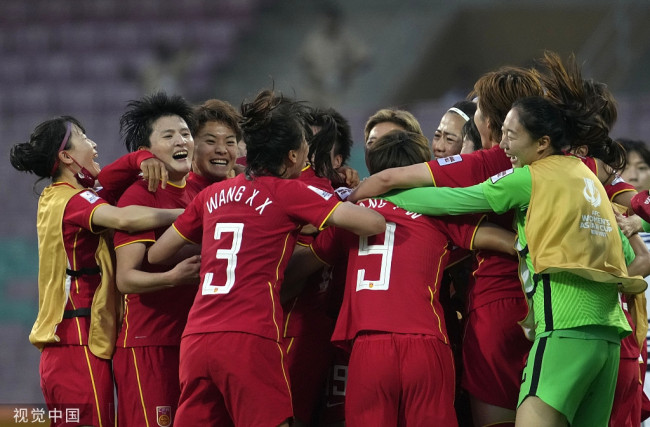 中国女足在亚洲杯取得惊人的胜利